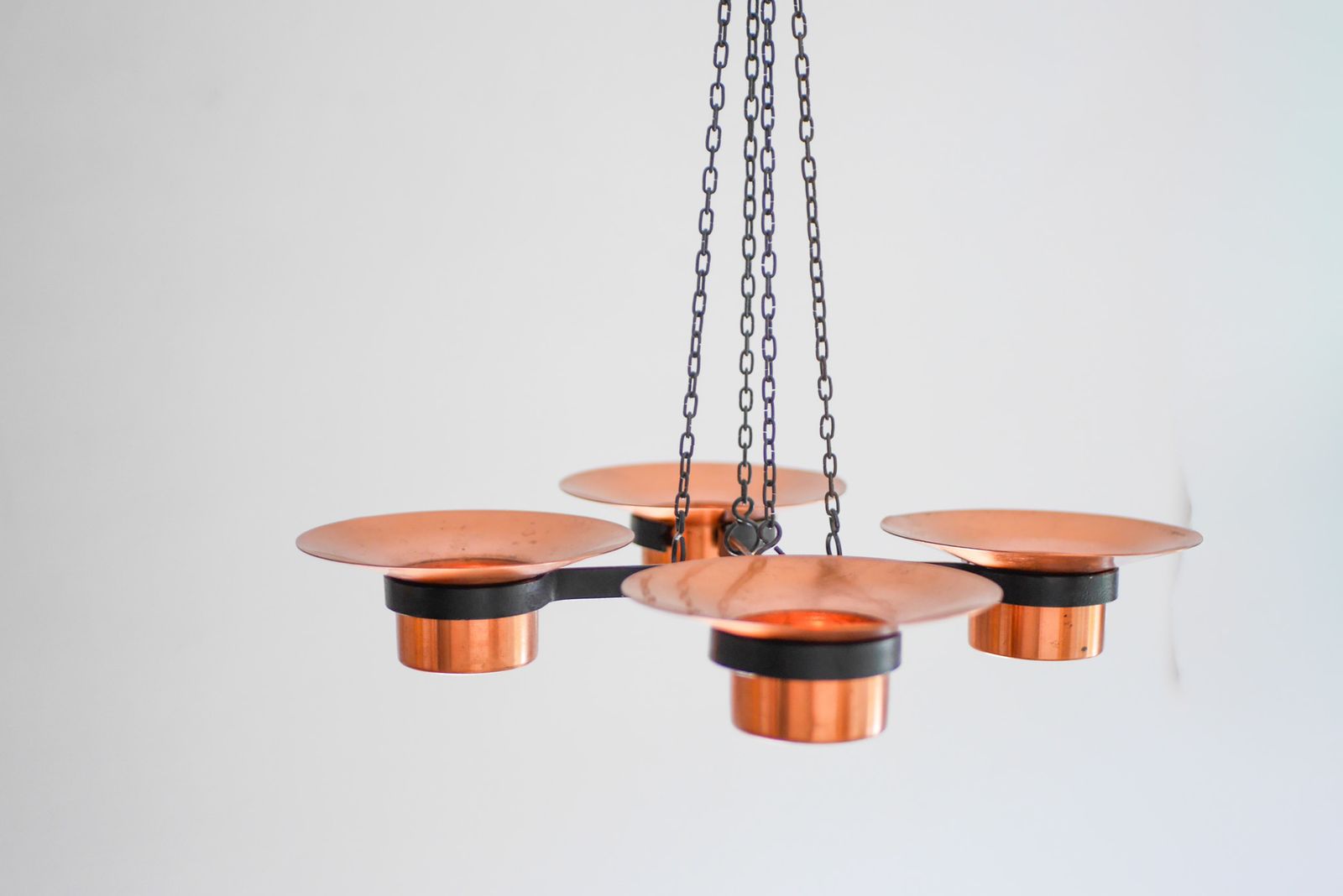 Metal And Copper Candleholder Pendant By Carl Thore, 1975 photo vinterior