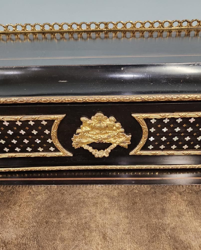 French Napoleon III Ebonised And Gilt Bronze Writing Desk Bonheur Du Jour 1880 photo 1950.0