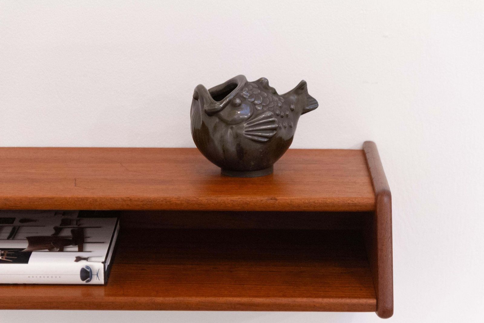 571.0 Danish Art Deco Fish Vase In Disko Metal By Just Andersen, 1930s. photo