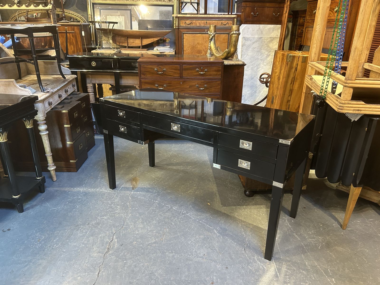 Ebonised Desk By Eichholtz photo vinterior