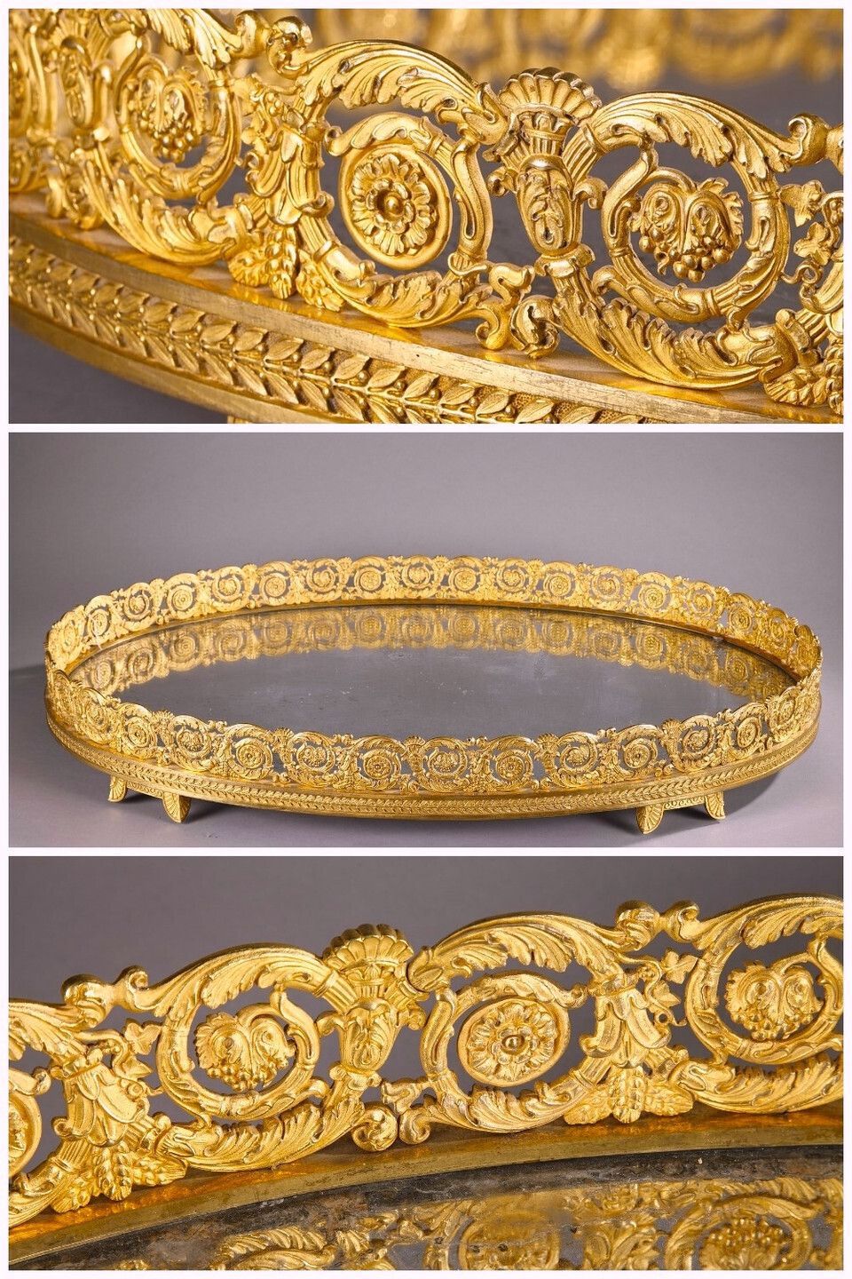 Large Gilt Bronze Table Centerpiece, Restoration Period