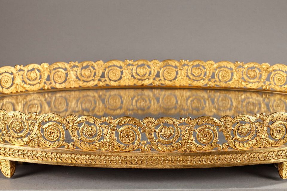 Large Gilt Bronze Table Centerpiece, Restoration Period photo for sale