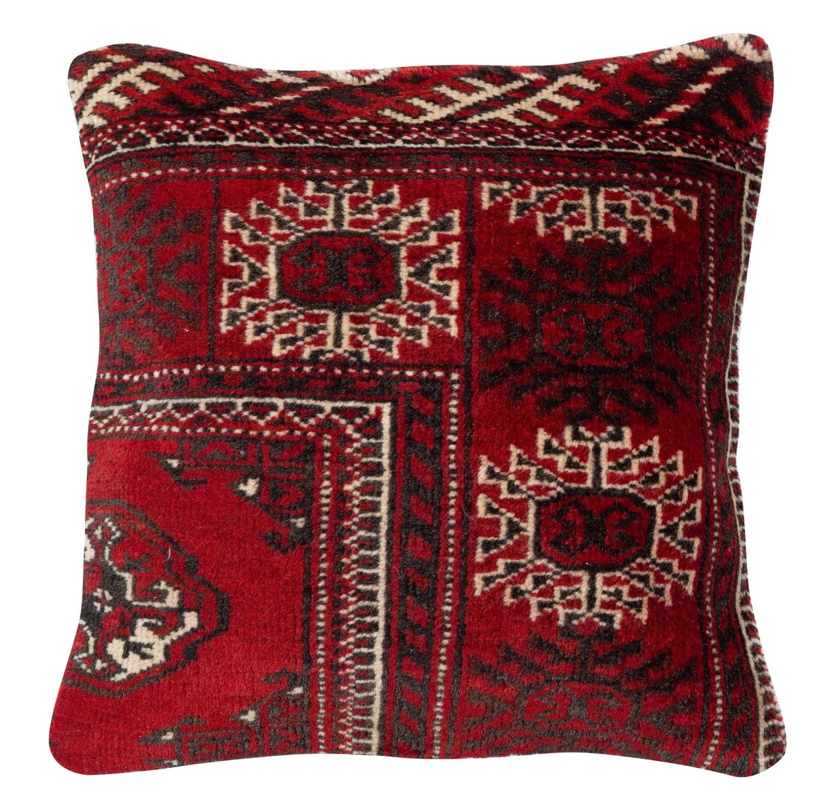 20"X20" Set Of 2 Rug Cushion Covers. Wool Pillowcases. Vintage Accent Pillows photo for sale