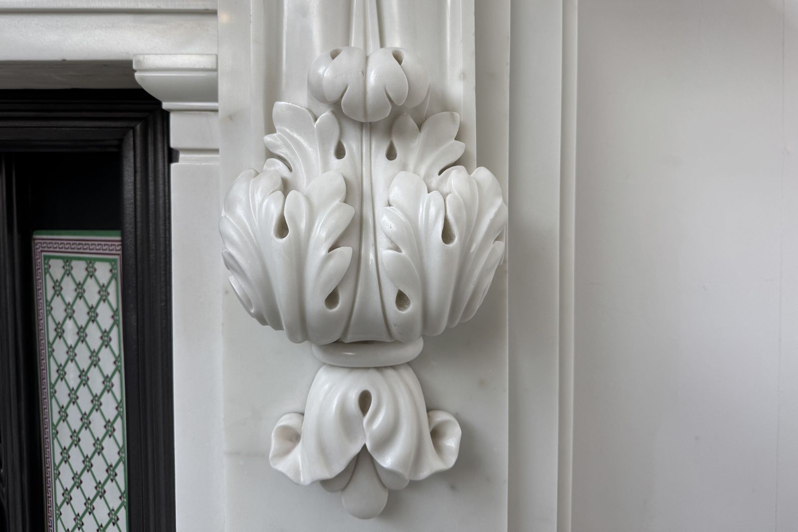 photo for sale Substantial Antique William IV Carved Statuary White Marble Fireplace Surround