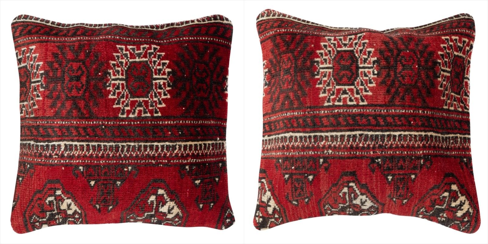 20"X20" Set Of 2 Turkish Wool Cushion Covers. Handmade Rug Throw Pillowcases