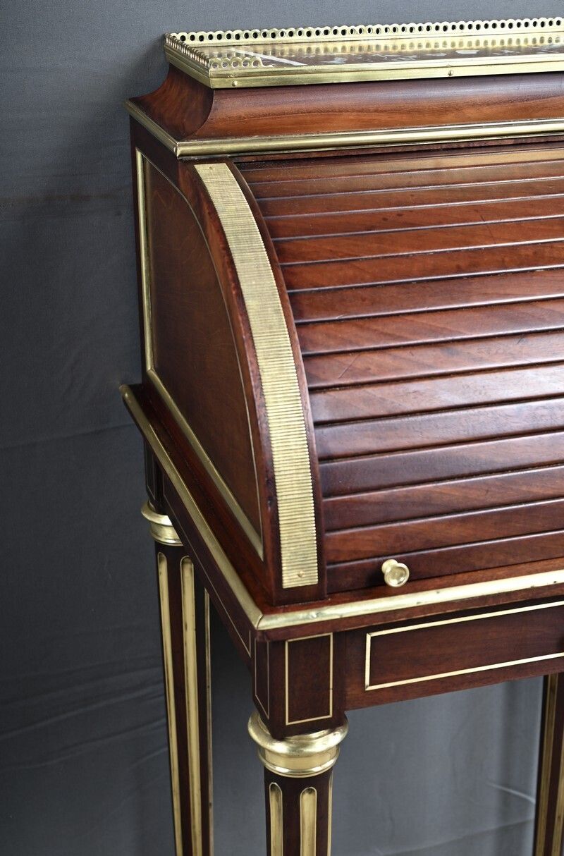 Furniture Small Mahogany Parlor Cabinet, Louis XVI Style – Second Half Of The 19th Century photo
