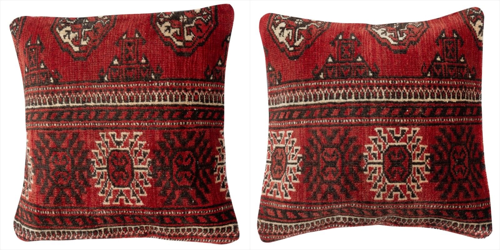 20"X20" Set Of 2 Traditional Wool Cushion Covers. Vintage Throw Pillows