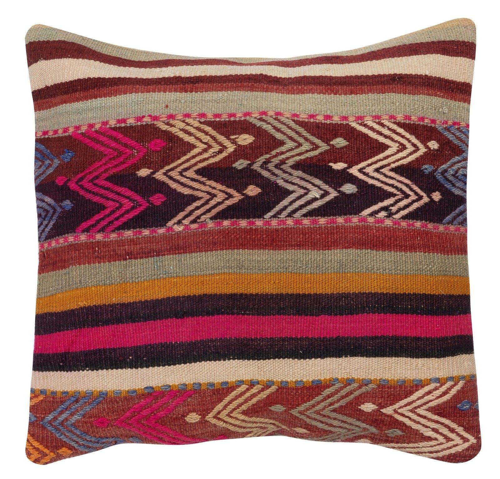 20"X20" Set Of 2 Hand Woven Kilim Cushion Covers. A Pair Of Lace Pillow Covers photo furniture