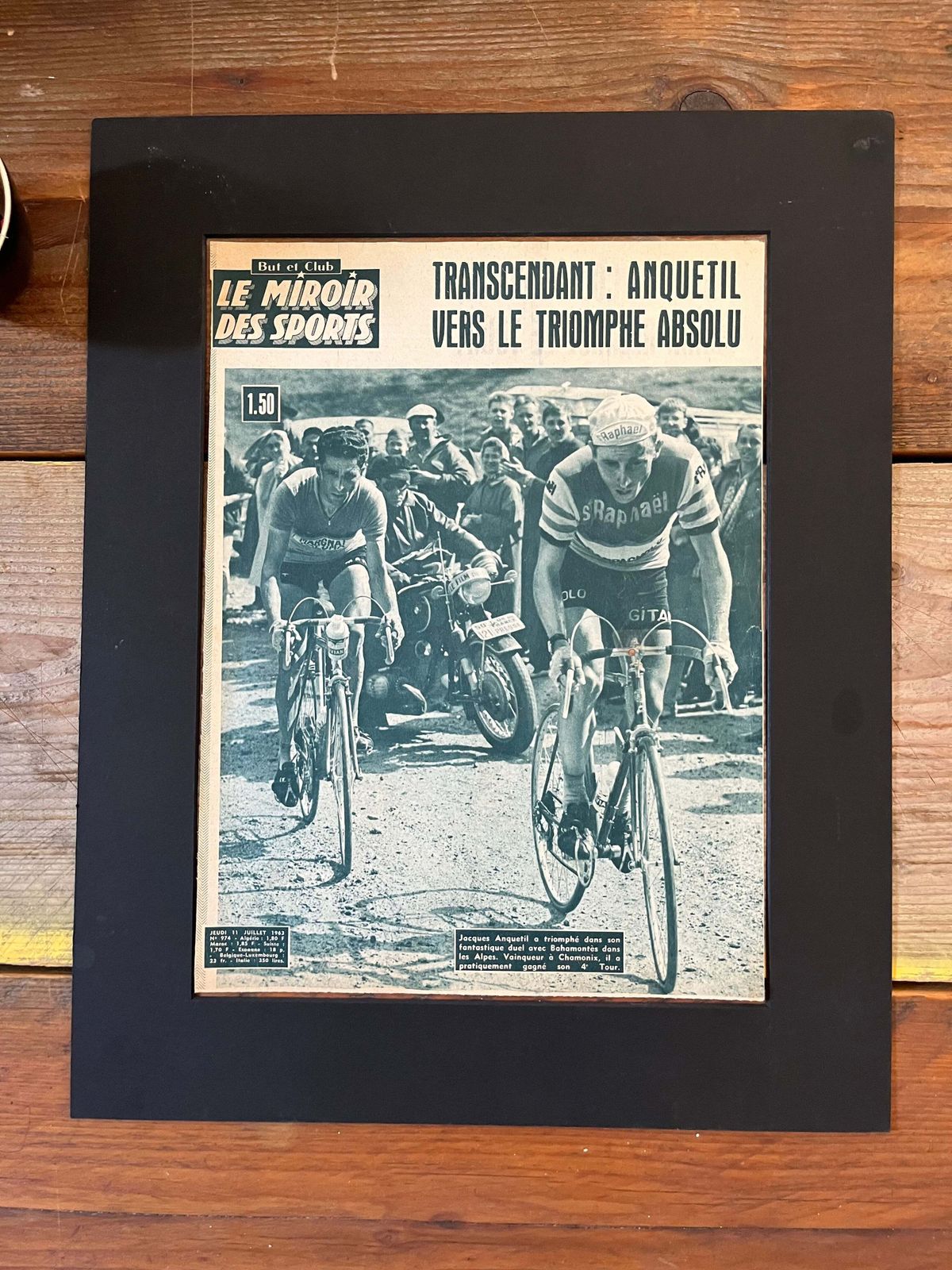 Tour De France Jacques Anquetil Federico Bahamontes C1963 Poster