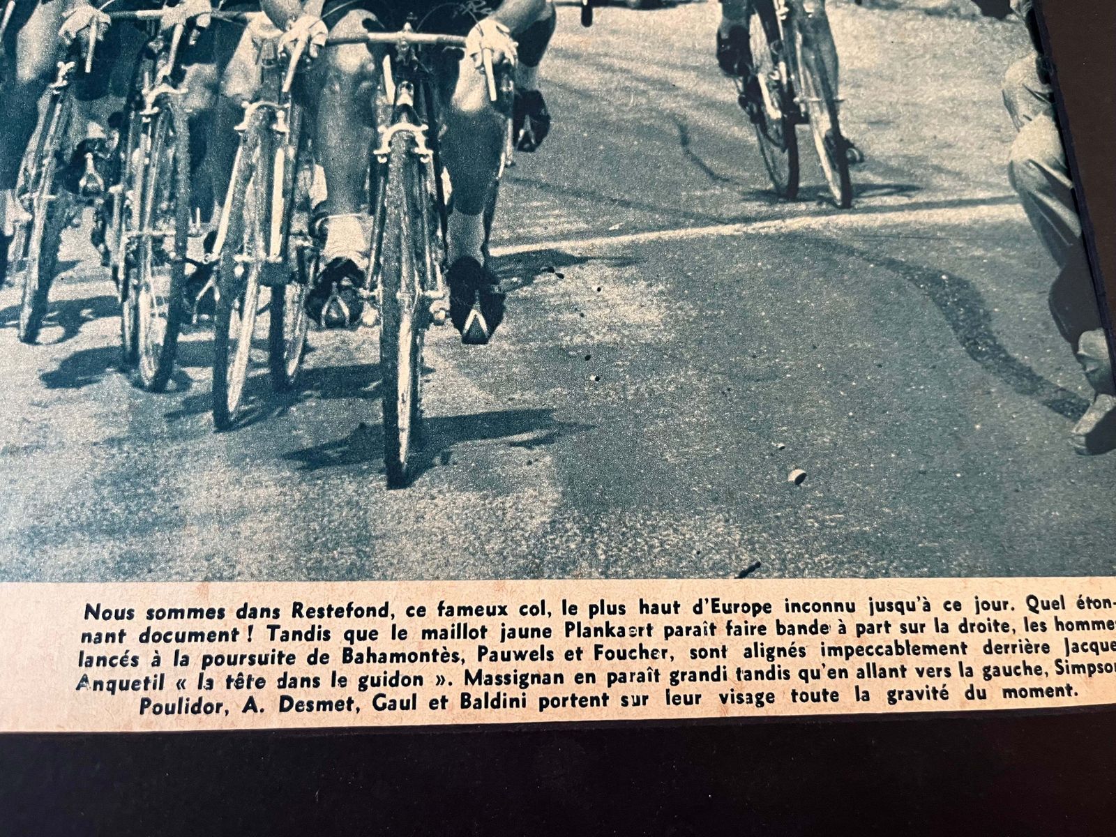 Tour De France Jacques Anquetil Tom Simpson Raymond Poulidor C1963 Poster photo for sale