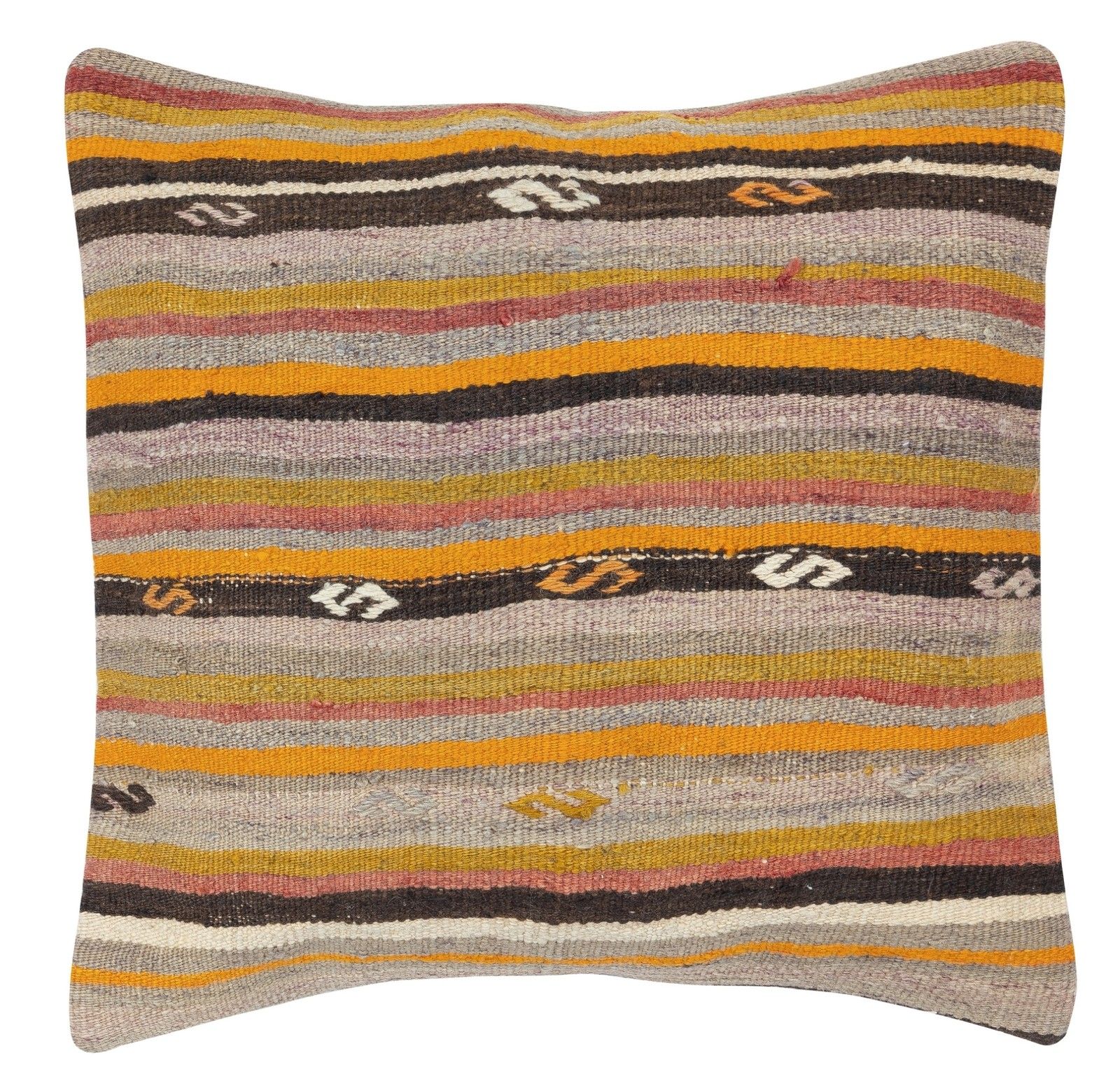 20"X20" Set Of 2 Hand Woven Kilim Cushion Covers. A Pair Of Lace Pillow Covers photo furniture