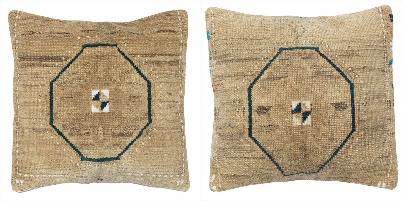 20"X20" Set Of 2 Handmade Rug Cushion Covers. A Pair Of Lace Pillow Covers