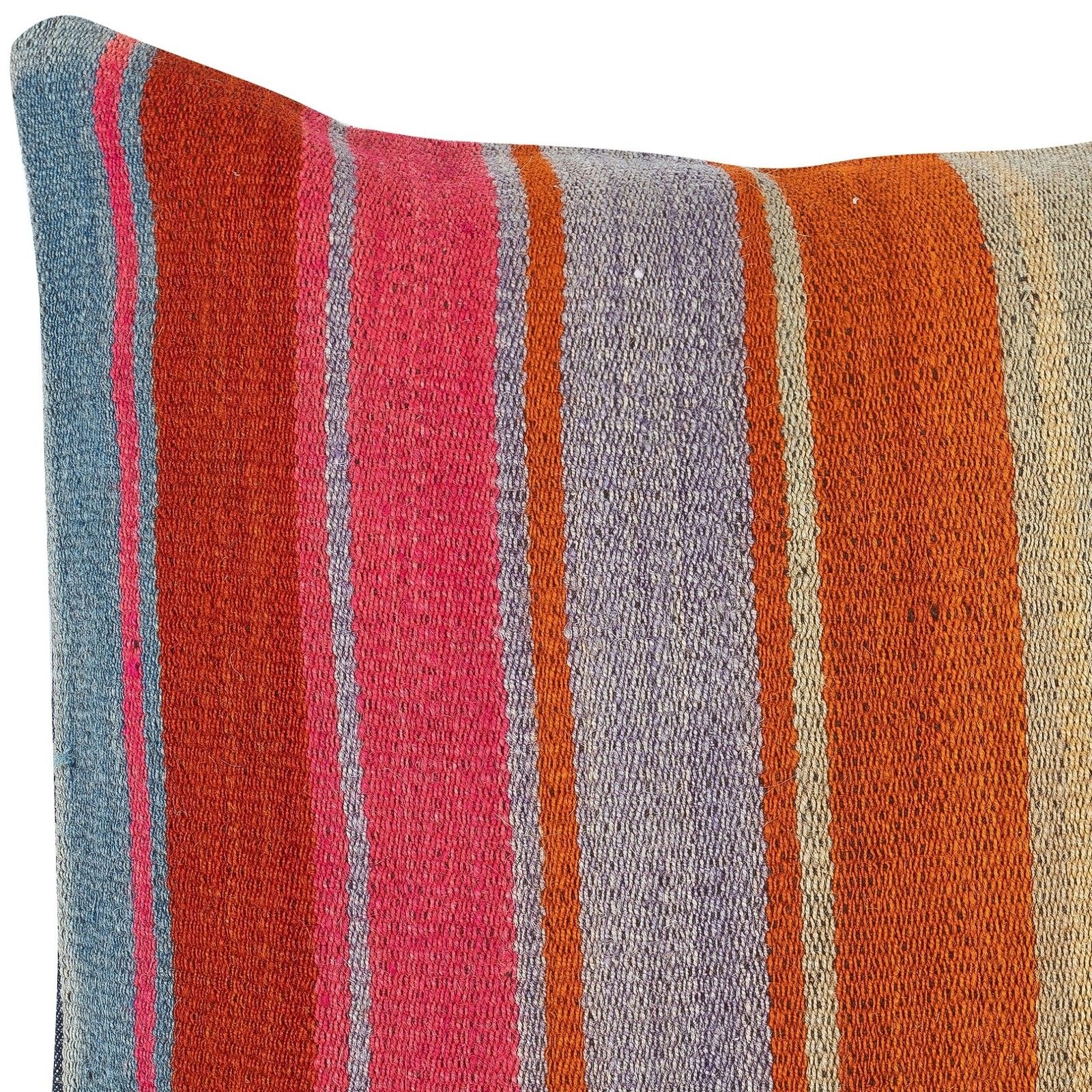 16"X16" Hand Woven Kilim Cushion Cover. Vintage Pillowcase. Turkish Lace Pillow photo for sale