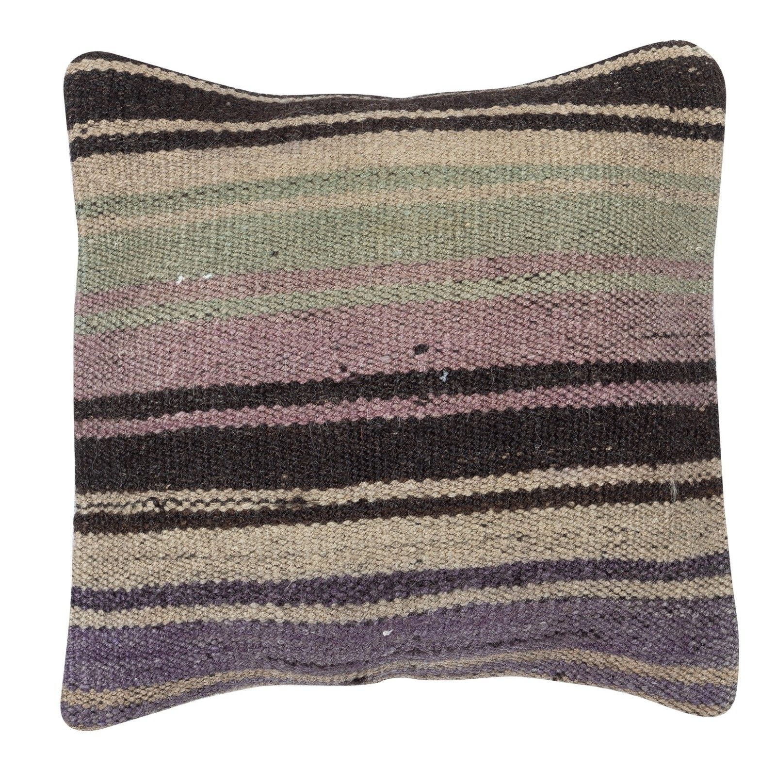 16"X16" Hand Woven Kilim Cushion Cover. Vintage Pillowcase. Accent Pillow