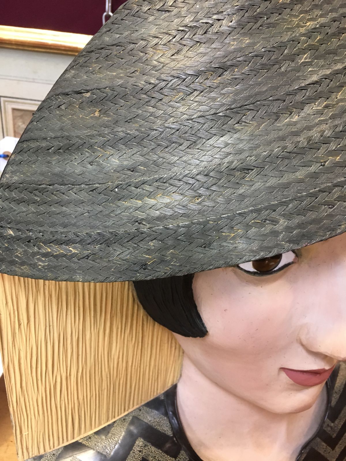 Eye Catching Sculpture By Caroline Matthaei   Sculpted Limewood Head, Copper Repoussage, Oil Painted Detail "Thea" photo 375.0