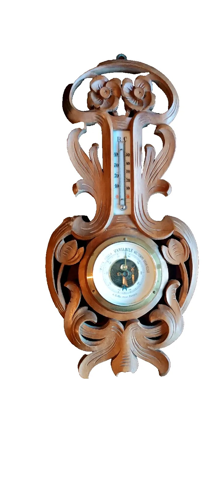 Antique Barometer Early 900 Liberty A.Buffa Optico Ferrara