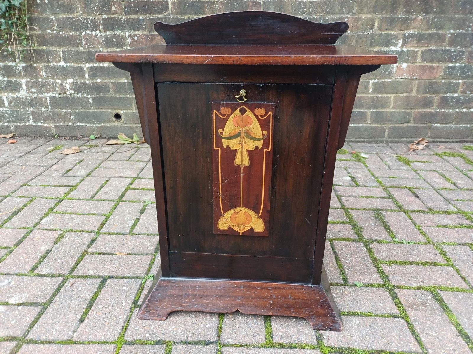 Top Quality Antique Arts & Crafts Mahogany Inlaid Coal Scuttle Vintage Mackintosh Style Art Nouveau C1900