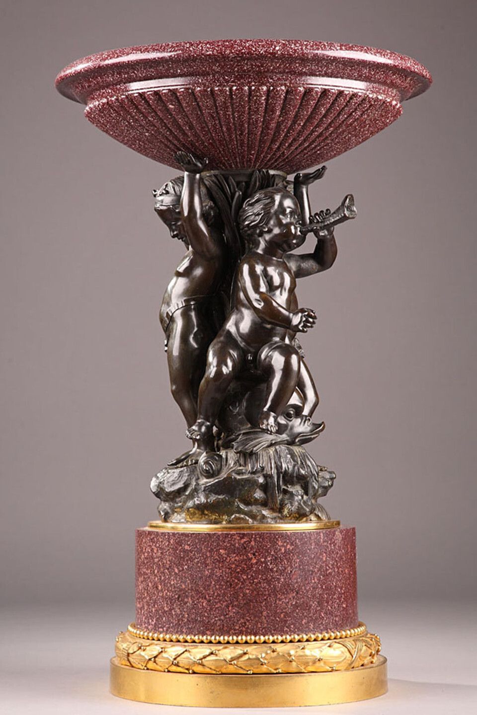 Egyptian Porphyry And Bronze Cup With Cherubs photo furniture