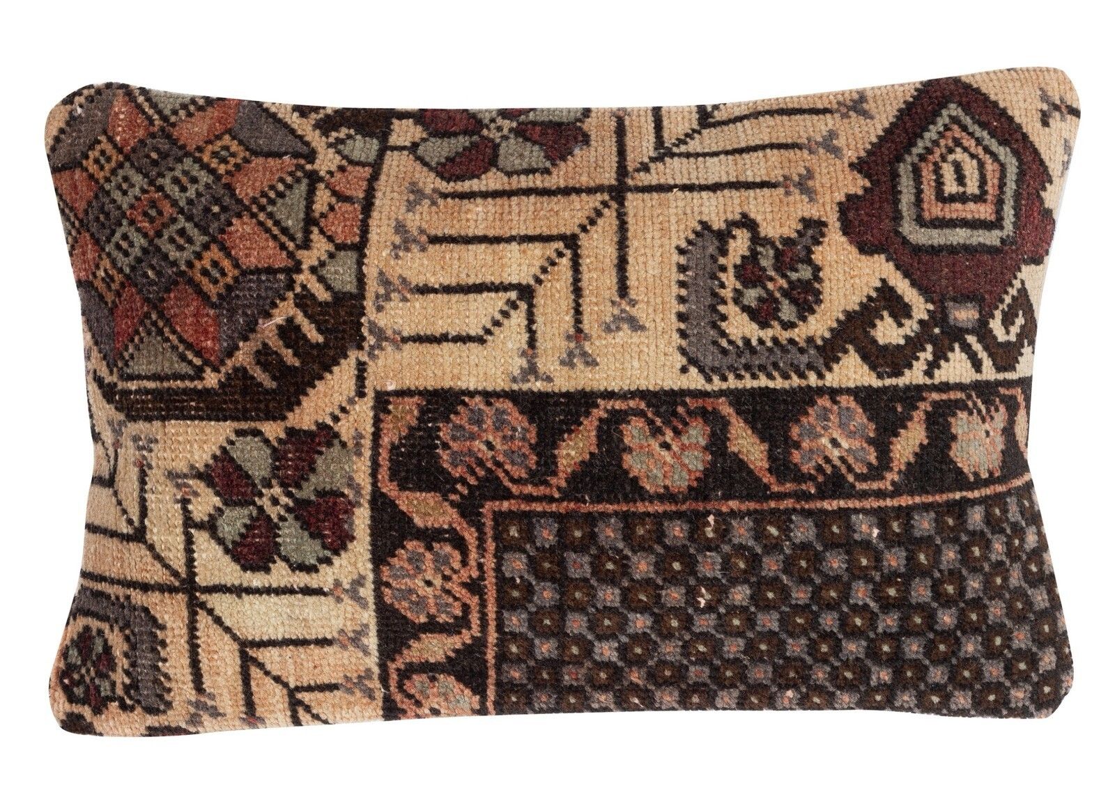 13"X20" Set Of 2   Vintage Wool Cushion Covers. Rug Pillows. Wool Throw Pillows photo furniture