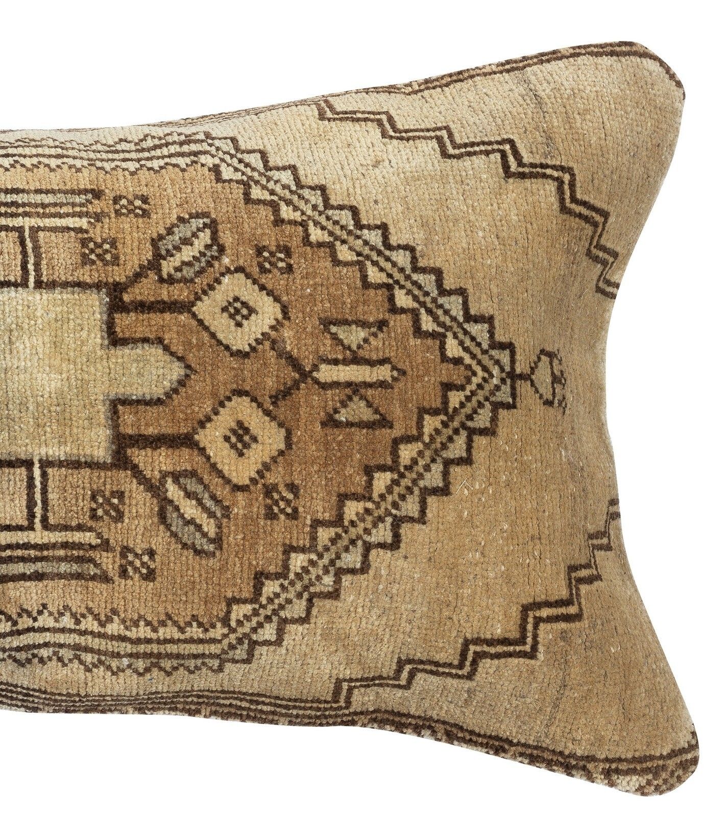 16"X28" Vintage Handmade Turkish Wool Rug Cushion Cover. Lumbar Pillow Cover photo for sale