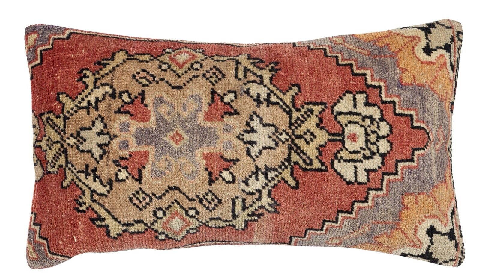 16"X28" Hand Woven Kilim Cushion Cover. Lumbar Pillow Cover. Throw Pillow Cover