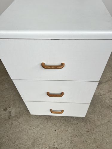 Vtg Late Mid Century Medical Chest Of Drawers Modernist Style Post Modern Retro photo vinterior