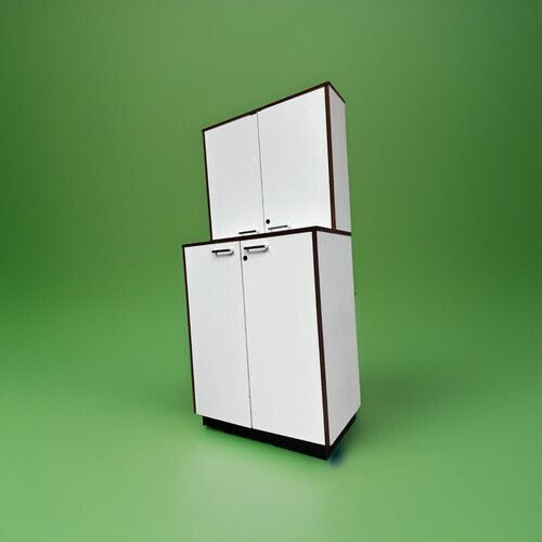 Vtg Late Mid Century Medical Cabinet Sideboard Wall Unit Retro Bookcase