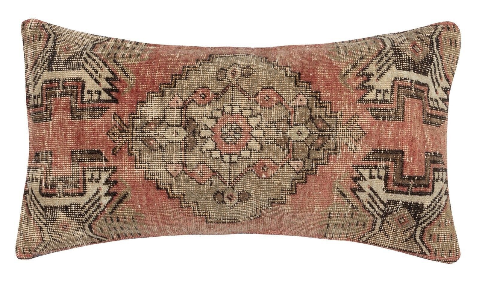 16"X28" Hand Woven Kilim Cushion Cover. Turkish Lumbar Pillow Cover. Toss Pillow