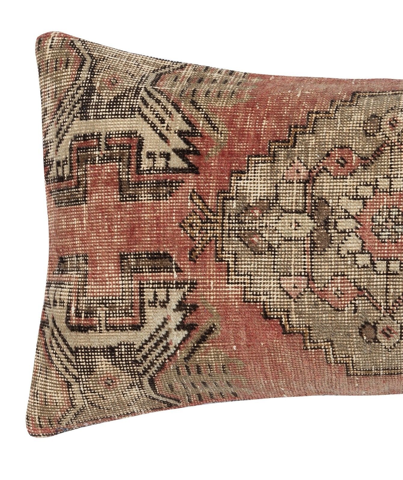 16"X28" Hand Woven Kilim Cushion Cover. Turkish Lumbar Pillow Cover. Toss Pillow photo furniture