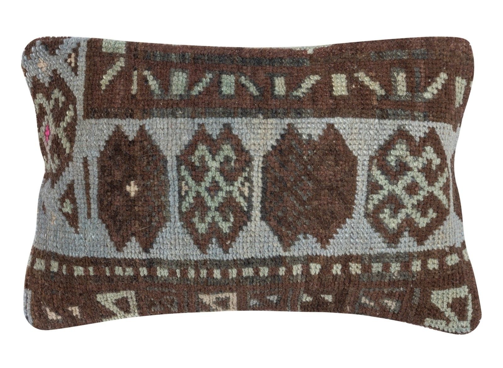 13"X20" Handknotted Turkish Cushion Cover. Throw Pillow. Vintage Toss Pillow