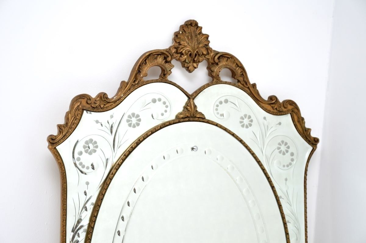 Antique Italian Venetian Murano Glass Mirror photo for sale