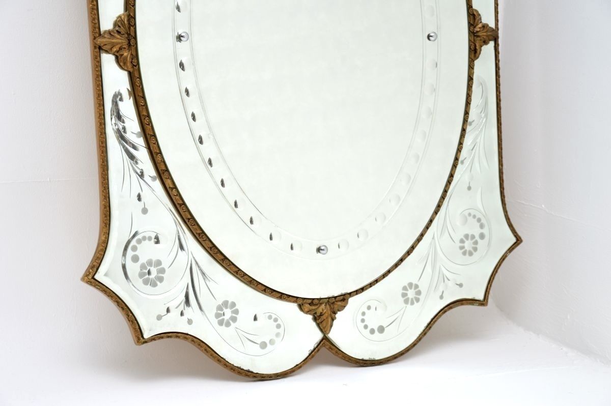 Antique Italian Venetian Murano Glass Mirror photo Home Decor