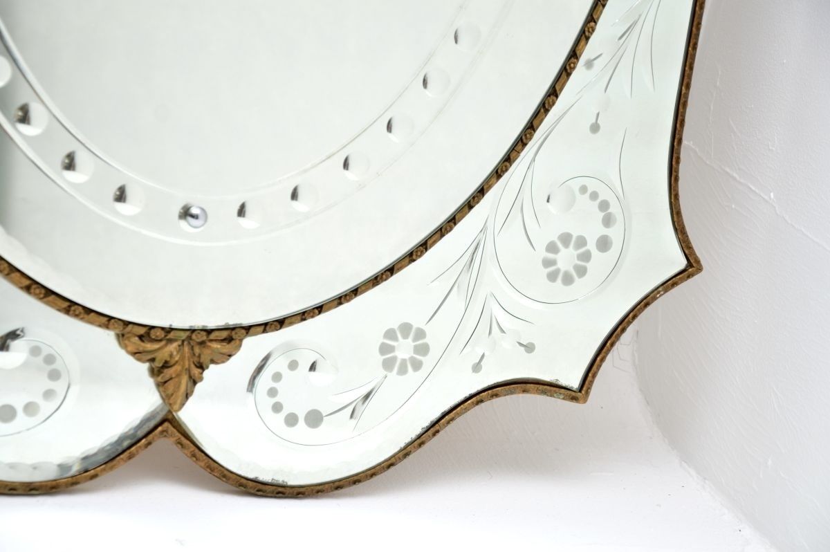 Antique Italian Venetian Murano Glass Mirror photo vinterior
