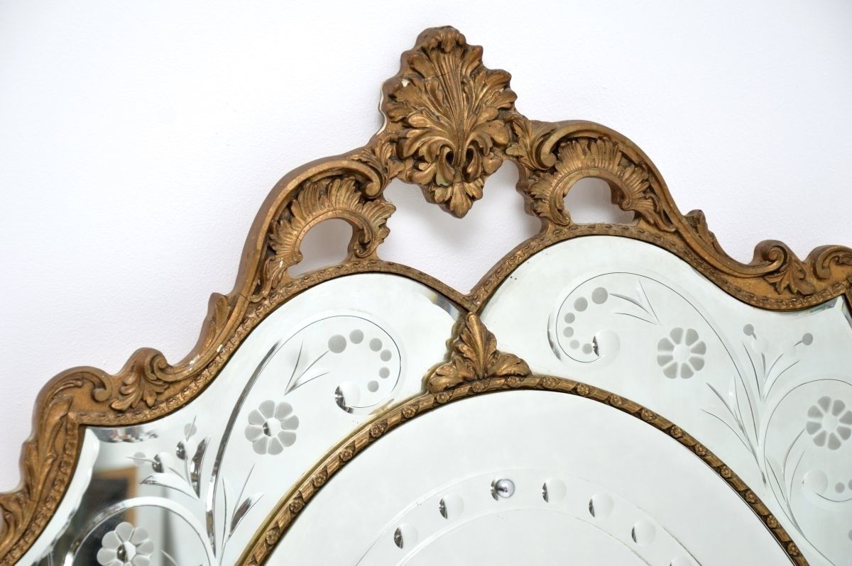Antique Italian Venetian Murano Glass Mirror photo vintage