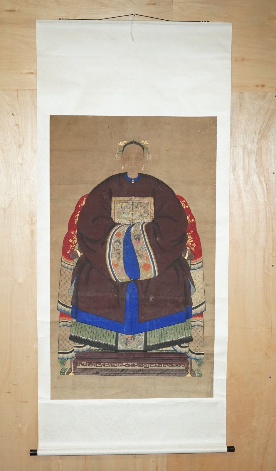 Rare & Collectable 2.4 Meter High Antique Circa 1860 Chinese Ancestral Portrait photo furniture