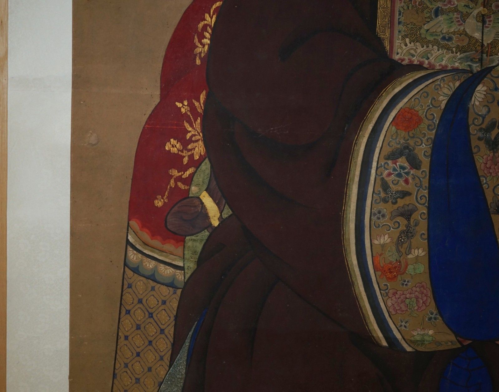 Art Rare & Collectable 2.4 Meter High Antique Circa 1860 Chinese Ancestral Portrait photo
