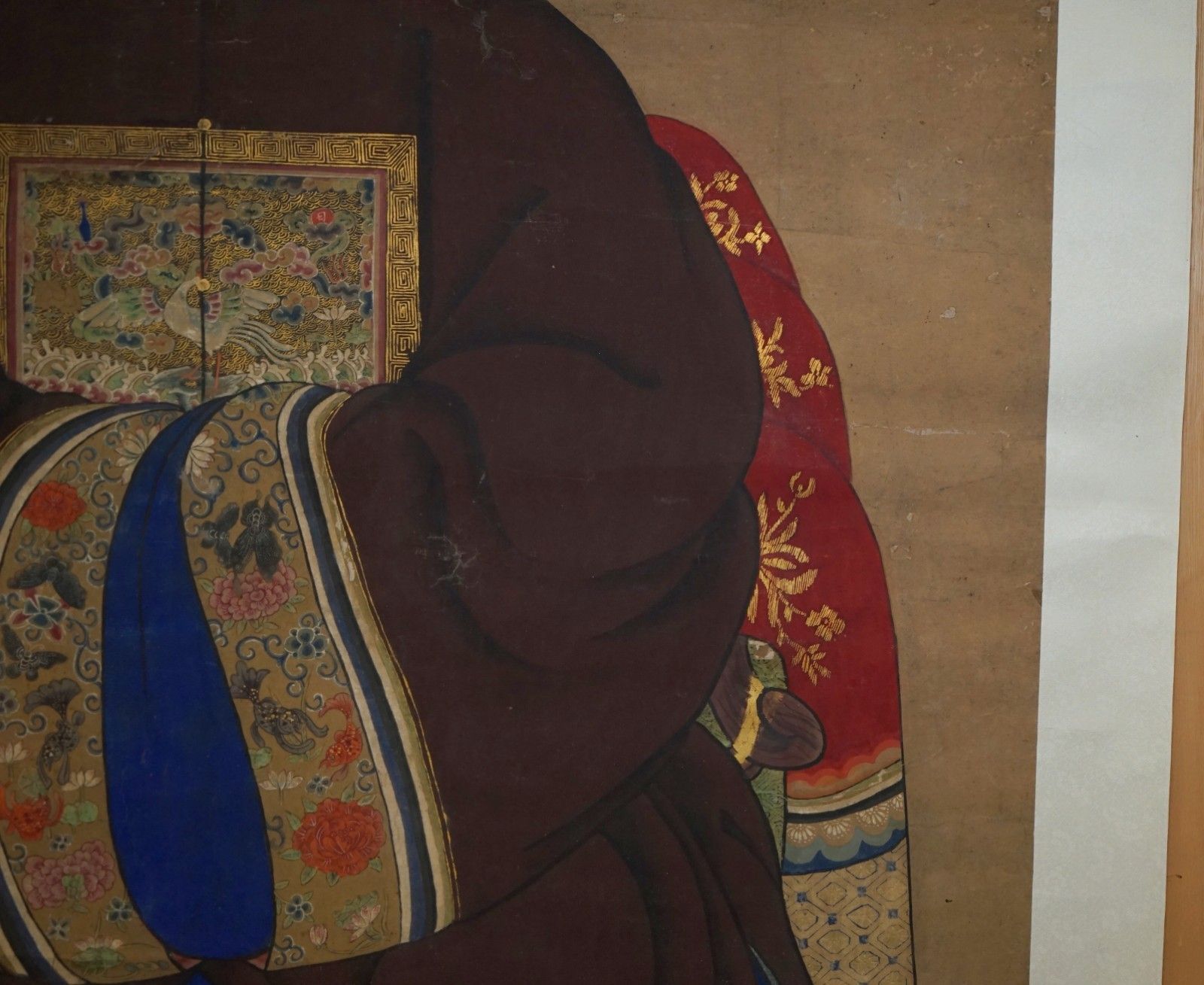 photo vinterior Rare & Collectable 2.4 Meter High Antique Circa 1860 Chinese Ancestral Portrait