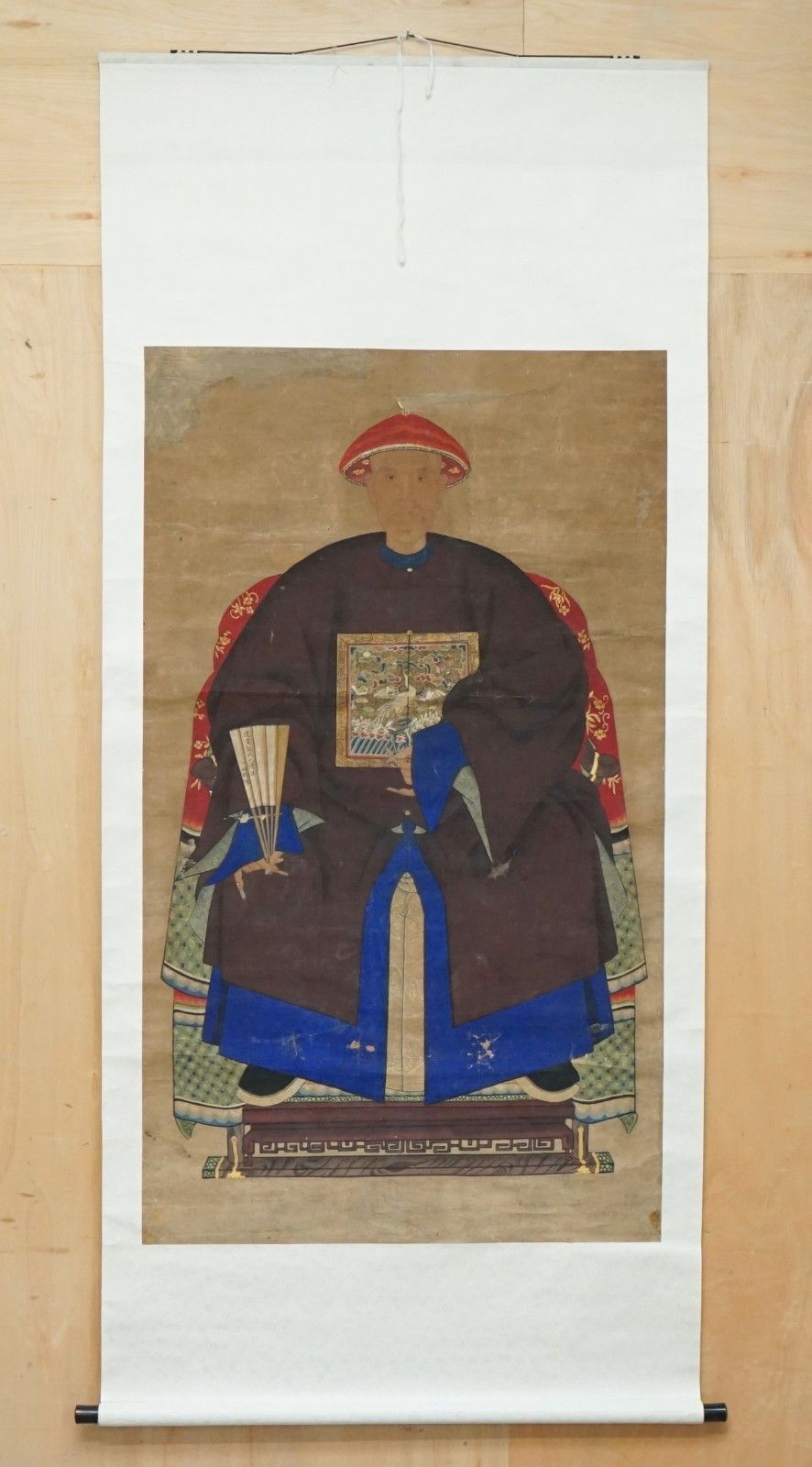Fine & Collectable 2.4 Meter High Antique Circa 1860 Chinese Ancestral Portrait photo furniture