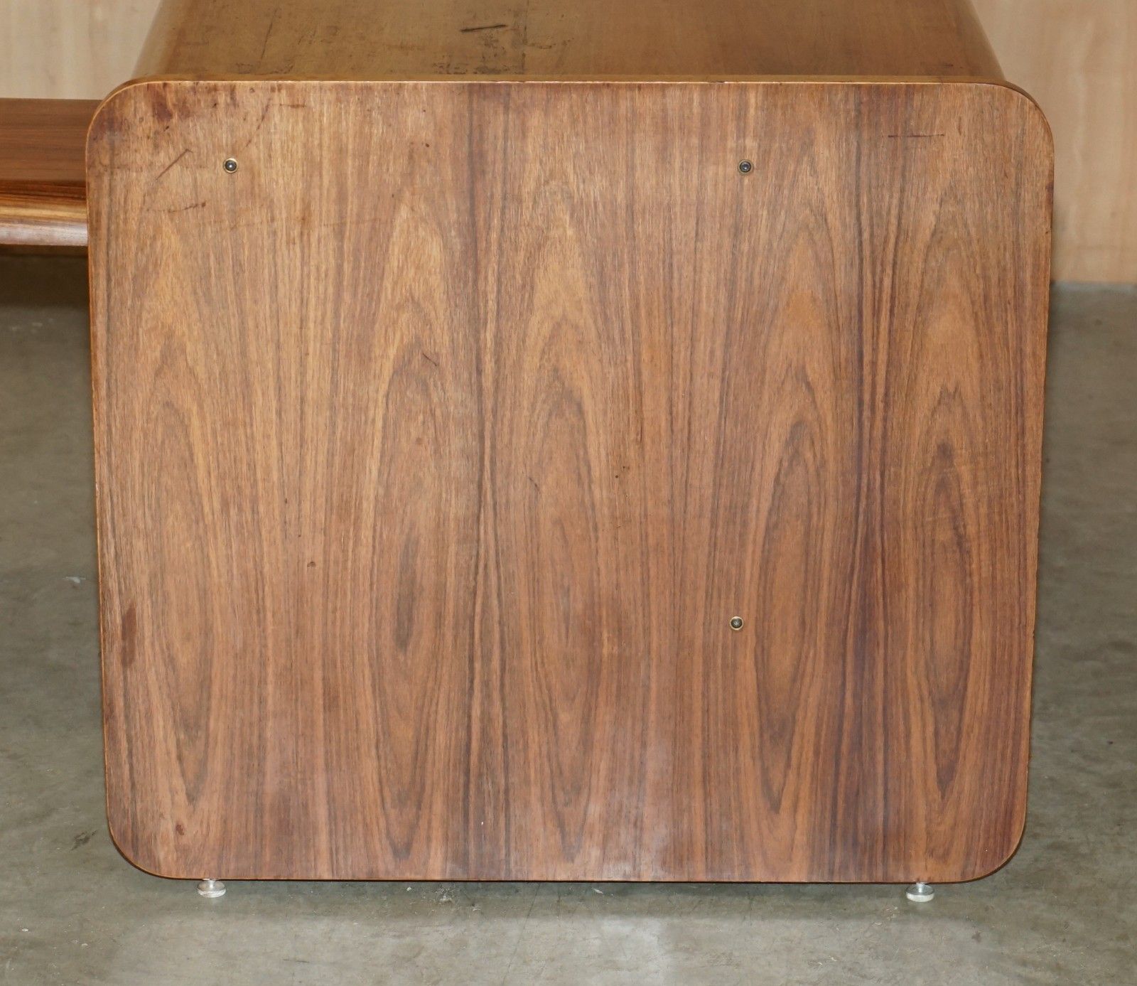 photo buy Danish Mid Century Modern Brazilian Wood Office Right Corner Desk Part Of Suite