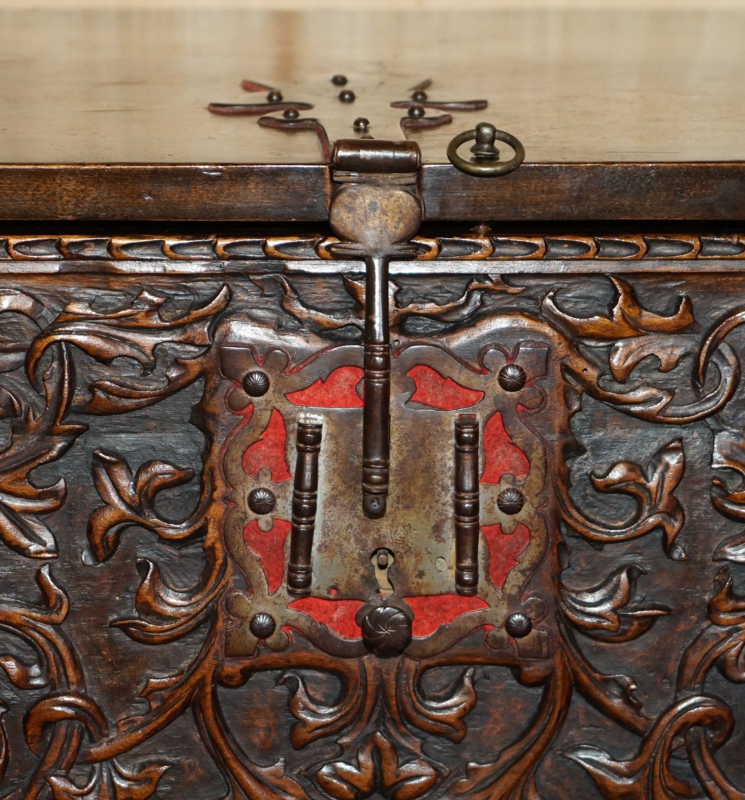 Lovely Ornately Carved 18th Century Spanish Cabinet On Stand With Hidden Storage photo 4950.0
