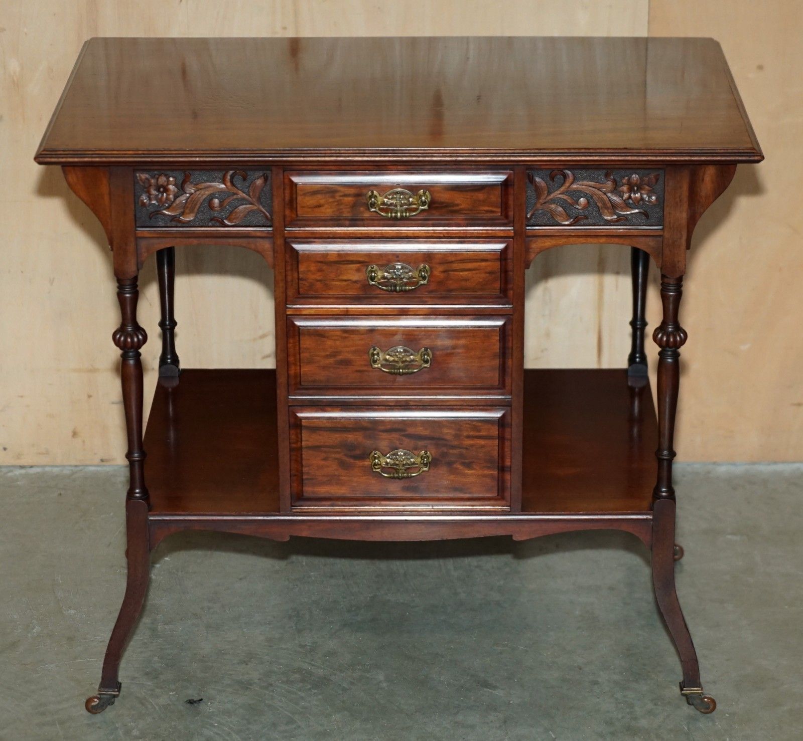 Lovely Antique Victorian Shapland And Petter Display Console Table With Drawers photo for sale