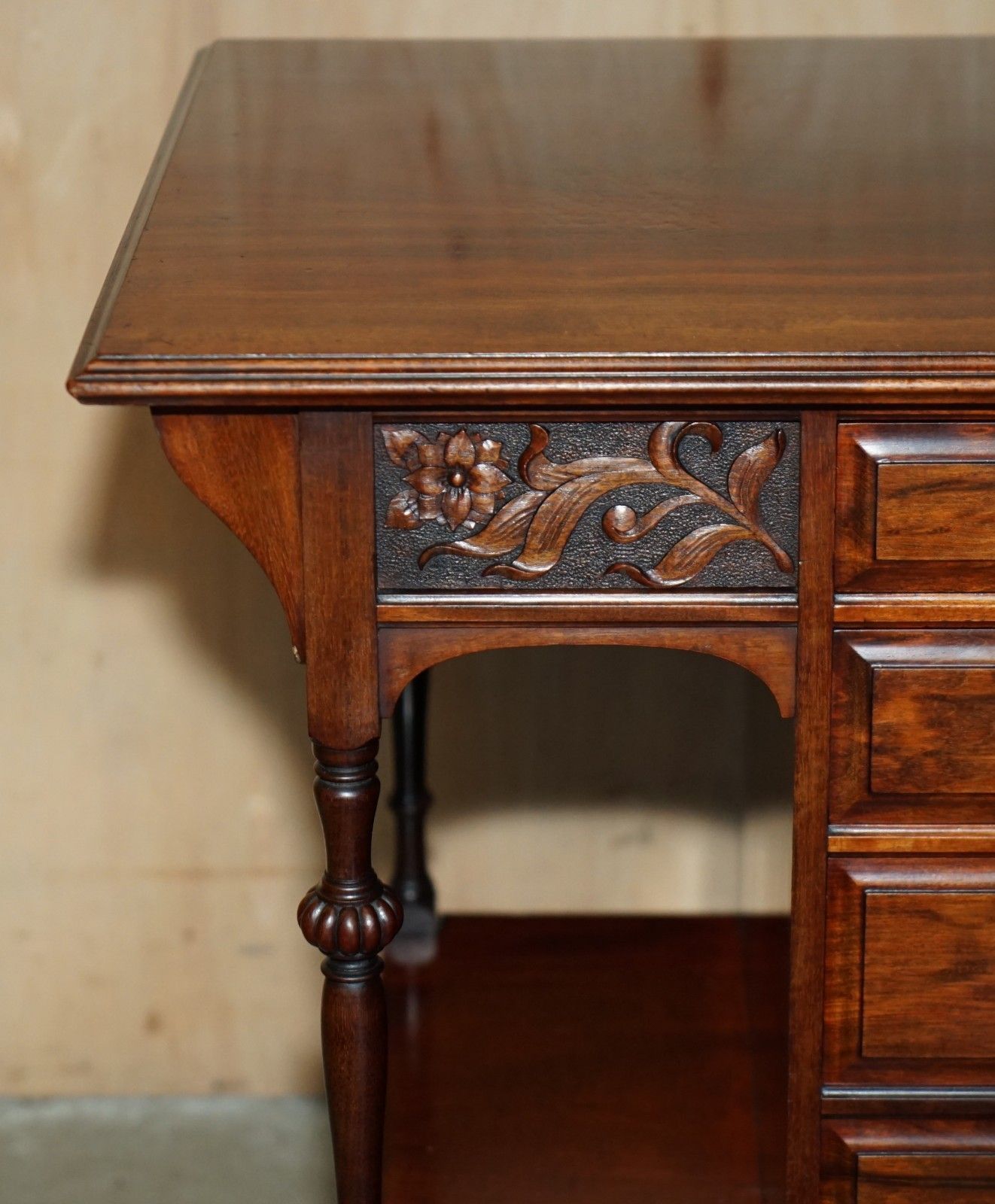 Lovely Antique Victorian Shapland And Petter Display Console Table With Drawers photo vinterior