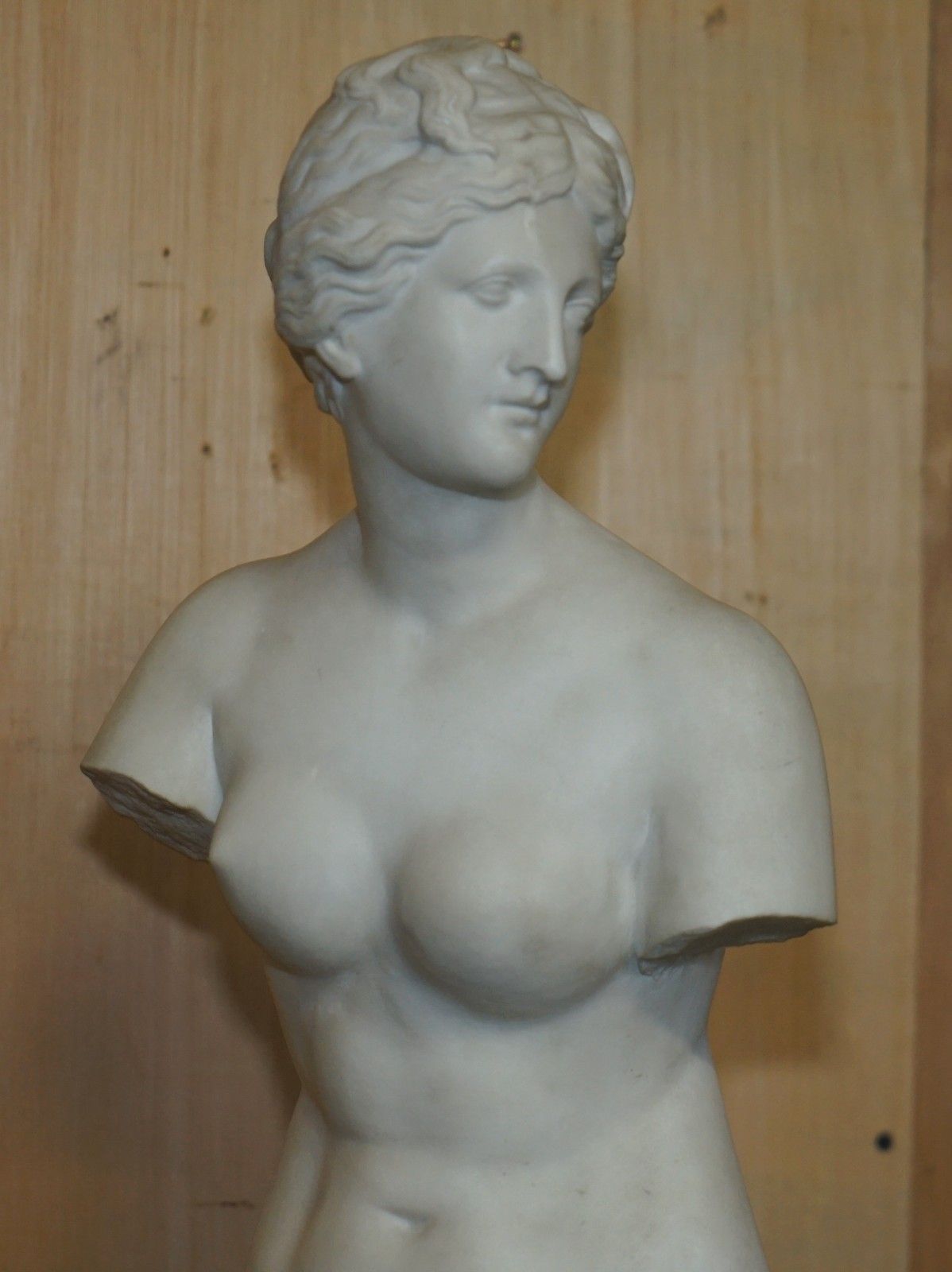 Antique Jean  Antoine Houdon Signed Large Venus De Milo Marble Statue On Plinth photo for sale