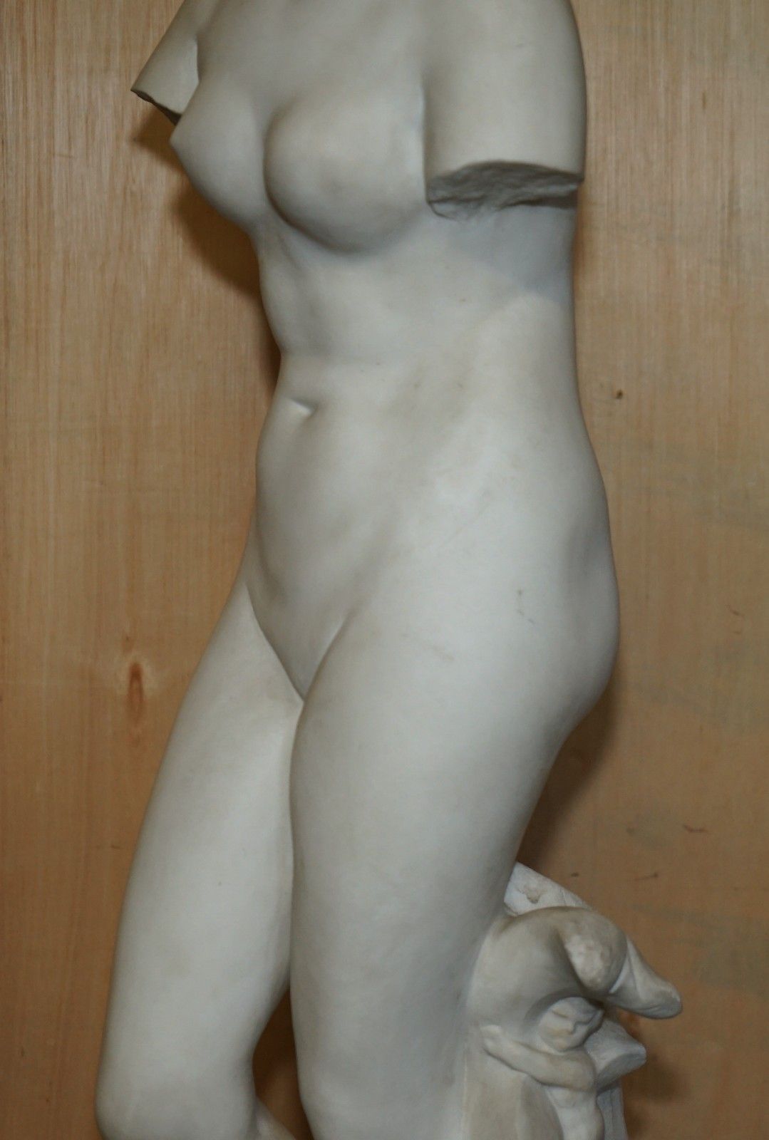 Antique Jean  Antoine Houdon Signed Large Venus De Milo Marble Statue On Plinth photo Art