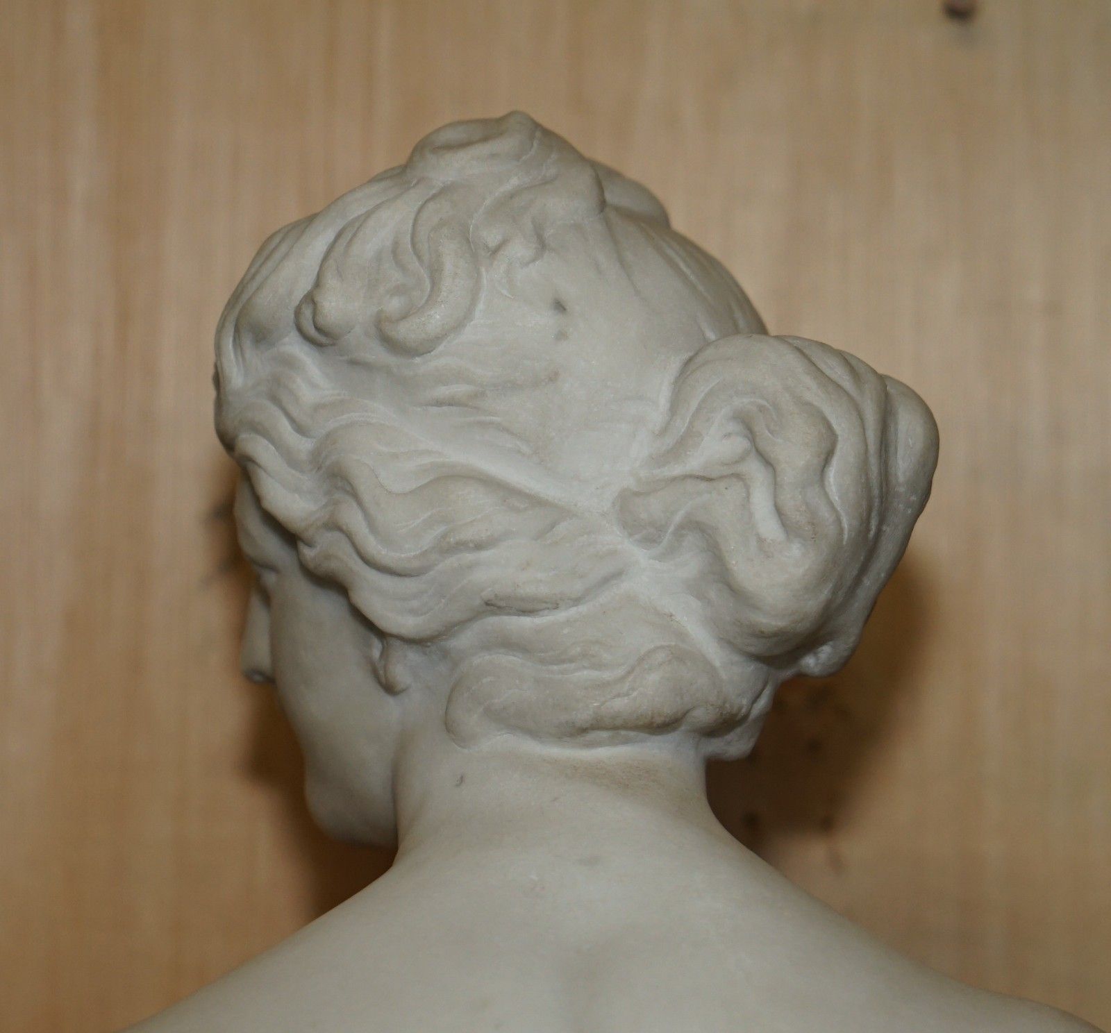 photo vinterior Antique Jean  Antoine Houdon Signed Large Venus De Milo Marble Statue On Plinth