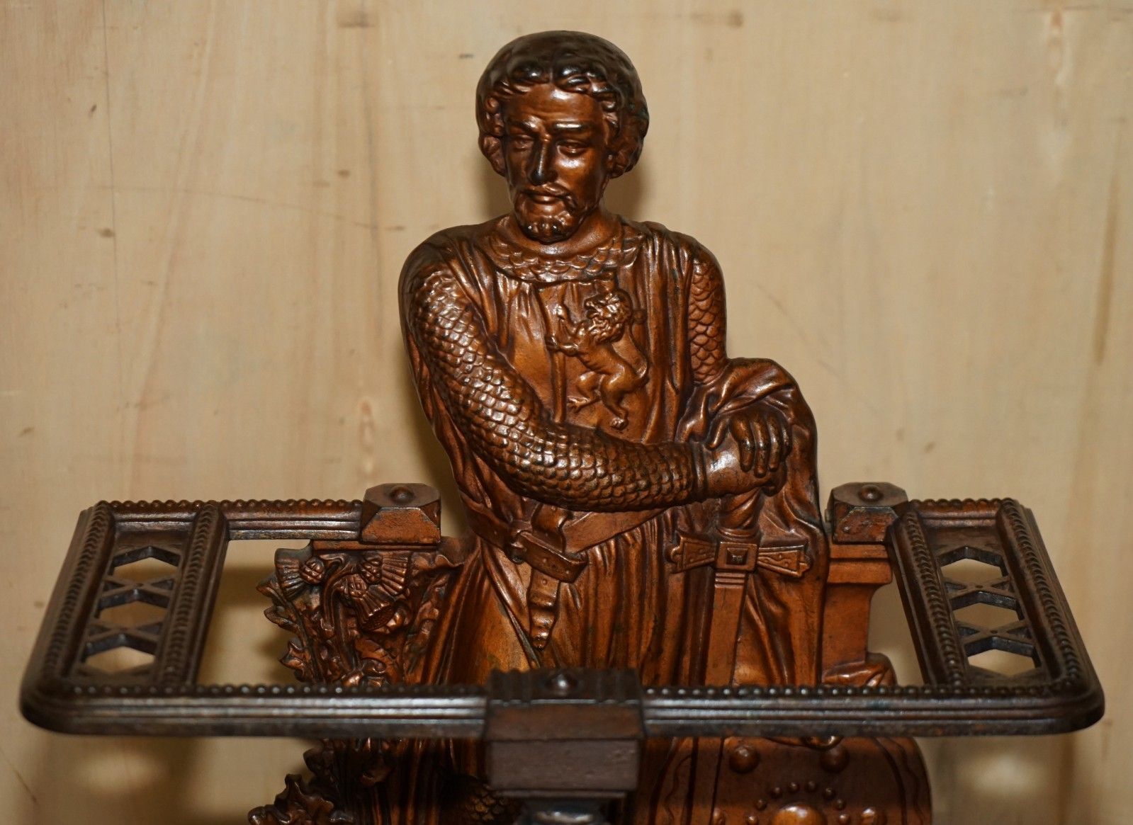 19th Century Scottish Cast Iron Umbrella Stand By Grahamston Of William Wallace photo Home Decor