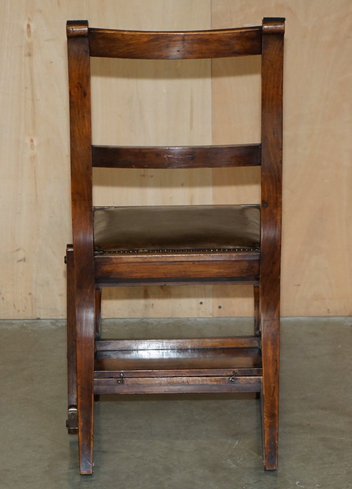 1950.0 Victorian Circa 1880 Mahogany, Leather & Brass Metamorphic Chair Library Steps photo