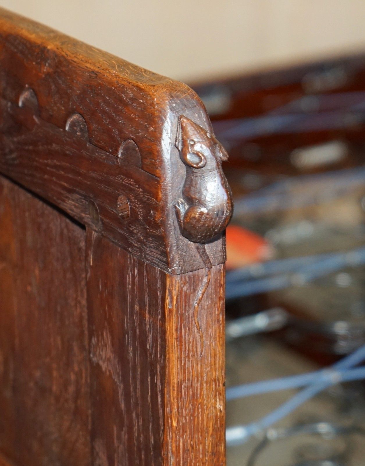 Rare 1920's Robert Mouseman Thompson Bedstead Rare Original Staples Mattress photo for sale