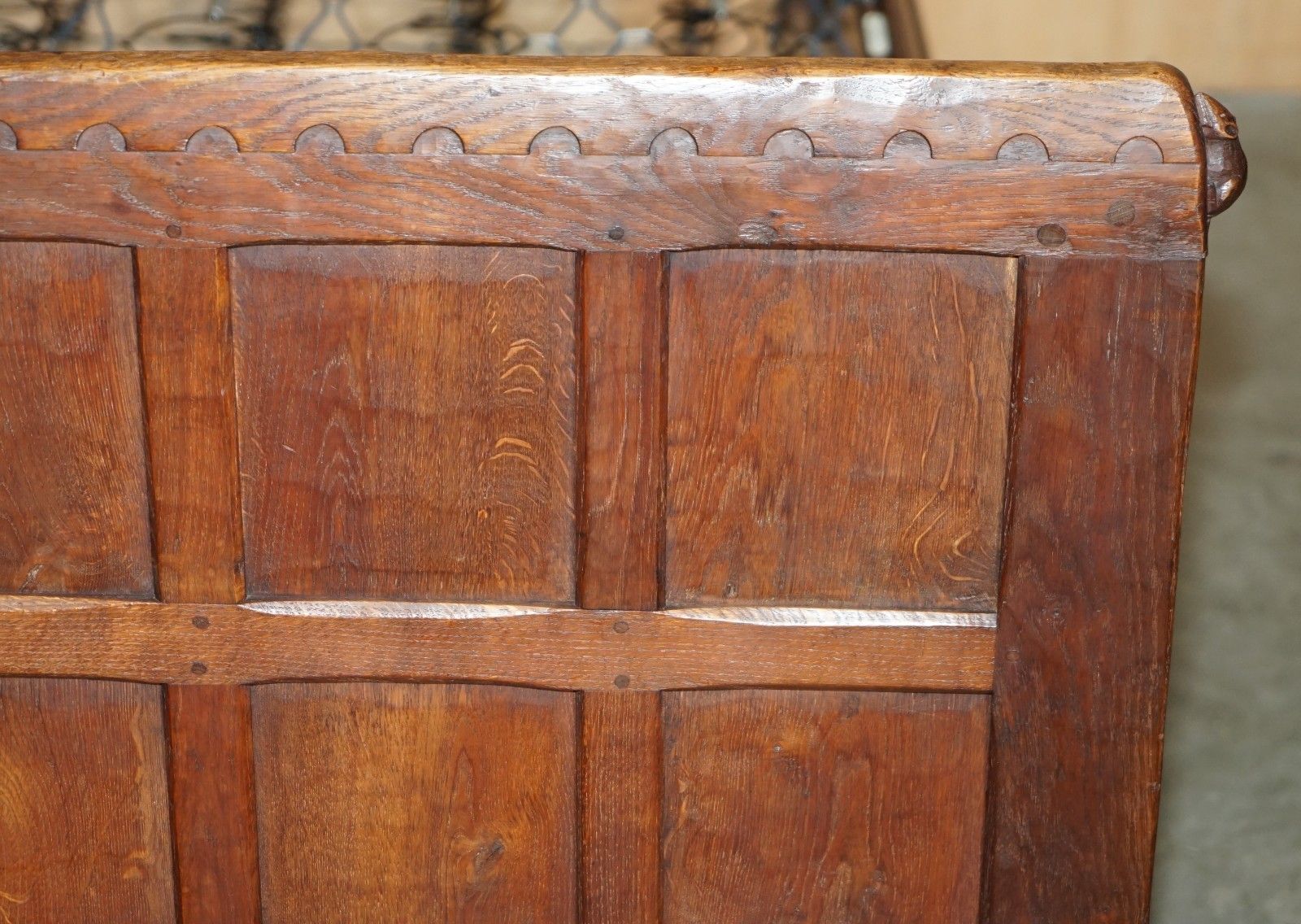 Rare 1920's Robert Mouseman Thompson Bedstead Rare Original Staples Mattress photo vinterior