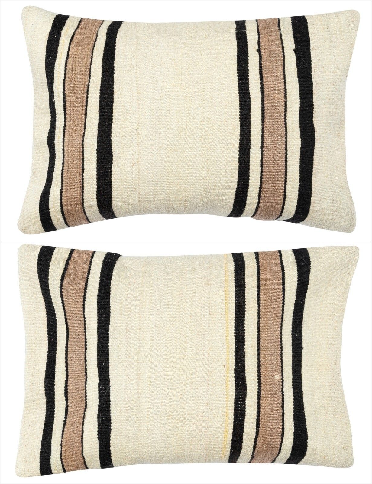 16"X24" Set Of 2   Kilim Cushion Covers. Throw Pillows. Hemp Accent Pillows